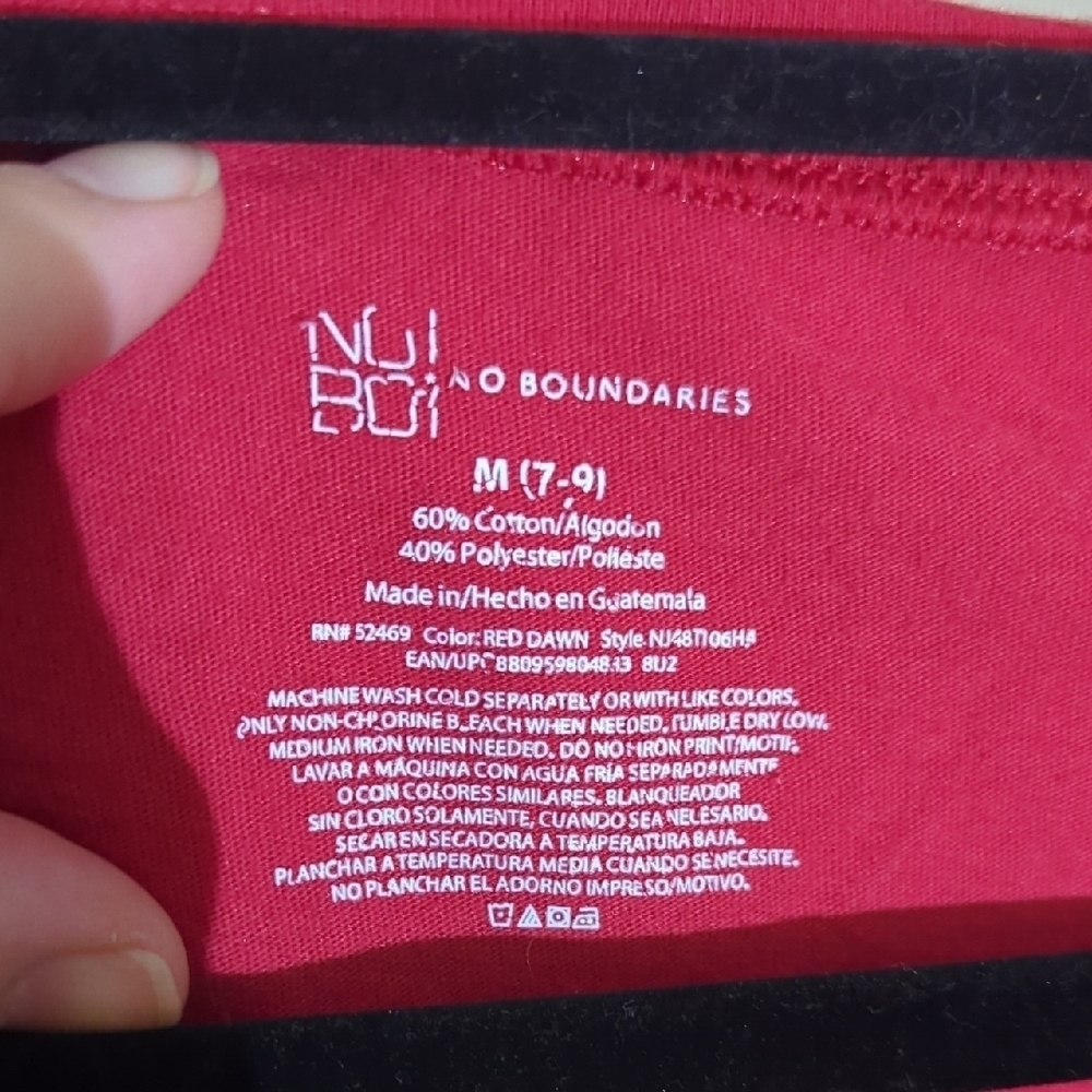 No Boundaries Red Fitted Long Sleeve Tee - Picture 3 of 7